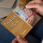 Modern Kids Photo Birthday | Thank You Card<br><div class="desc">Send an extra special thank you card to your guests, thanking them for attending your party and gratitude for their gifts. Featuring your favorite photo from your birthday/christening/baby shower/party with playful text that reads "THANK YOU" and "i enjoyed the cake and the presents too, but my favorite part was seeing...</div>