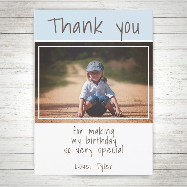 Modern Kids Photo Thank you Card (Creator Uploaded)