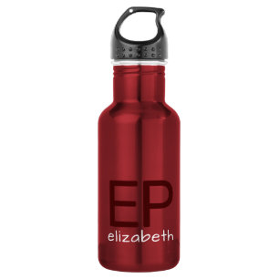 Modern Kids Red White Personalized Small 532 Ml Water Bottle
