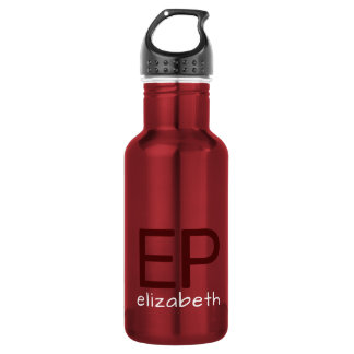 Modern Kids Red White Personalized Small  532 Ml Water Bottle