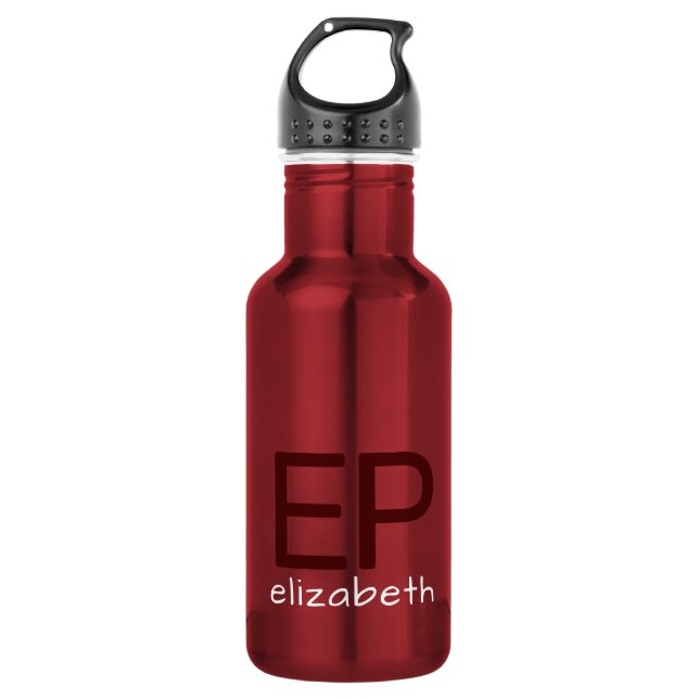 Modern Kids Red White Personalized Small  532 Ml Water Bottle (Front)