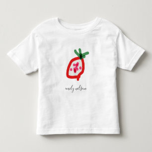 Modern Kids School Teacher Hand Drawn Dragon Fruit Toddler T-shirt