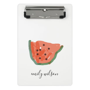 Modern Kids Teacher Hand Drawn Watermelon Fruit Mini Clipboard