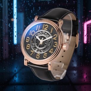 Modern Kinetic Metal 3D Depth Watch Face Gift
