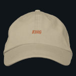 Modern "KING" Embroidered Khaki Cap<br><div class="desc">Vintage-Style KING Cap: Inspired by classic designs,  this khaki cotton cap features "KING" embroidered in a vintage-style font. The adjustable strap and soft fabric make it a must-have accessory.</div>