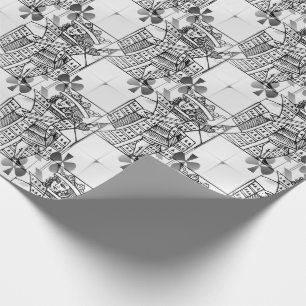 Modern King of Clubs Suit Playing Card Deck Wrapping Paper