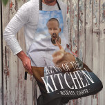 Modern King of the Kitchen Photo | Name Apron<br><div class="desc">Unearth the perfect gift for the culinary king in your life with our modern, customizable apron. Ideal for the stove maestro or BBQ aficionado, this apron features the option to upload a photo and personalize the text. Show your husband, dad, brother, boyfriend or uncle how well you know them with...</div>