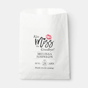 Modern Kiss Miss Goodbye Thank You Bridal Shower Favour Bag