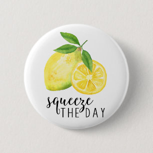 MODERN KITCHEN LEMON PUN 2 INCH ROUND BUTTON