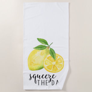MODERN KITCHEN LEMON PUN BEACH TOWEL