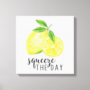 MODERN KITCHEN LEMON PUN CANVAS PRINT