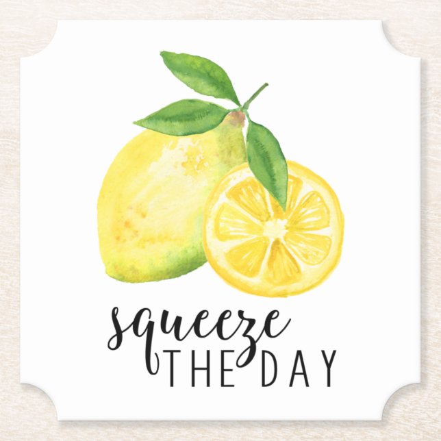 MODERN KITCHEN LEMON PUN PAPER COASTER (Front)