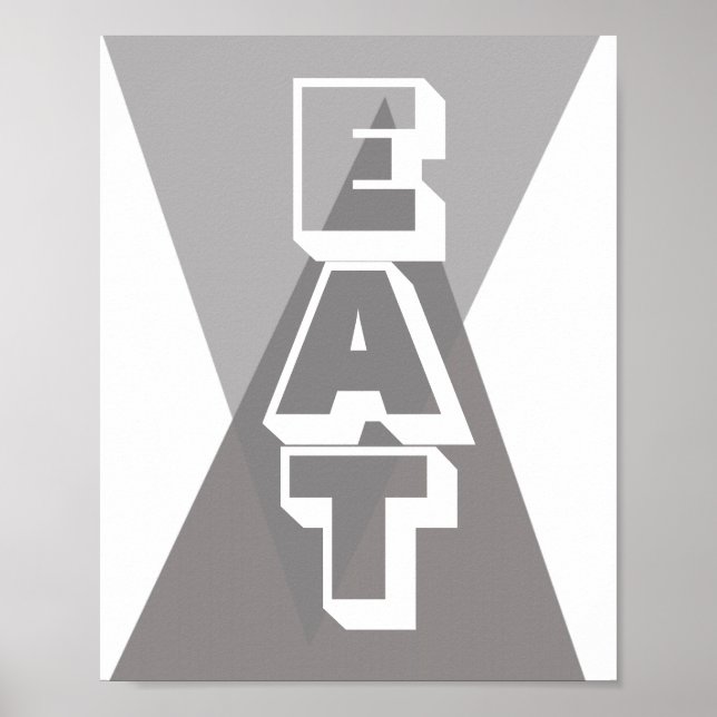 modern kitchen quote poster eat  typography (Front)