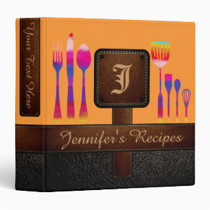 Modern Kitchen Recipe Leather Look Binder