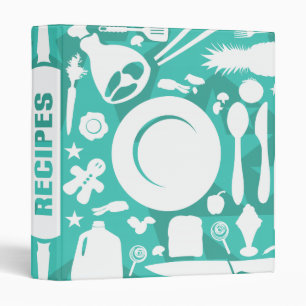 Modern Kitchen Utensils Recipe Binder. Binder
