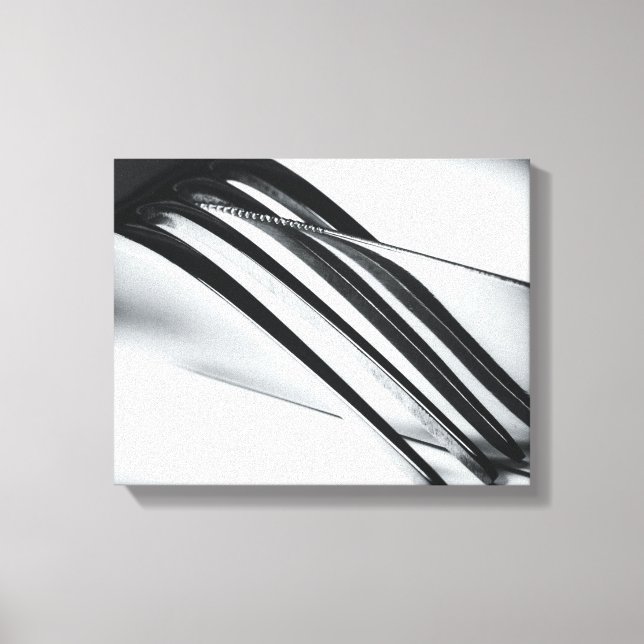 Modern Knife and Fork Canvas Print (Front)