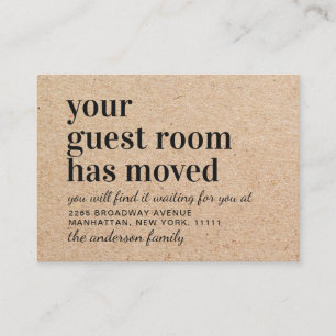 Modern Kraft Paper New Address Moving Announcement