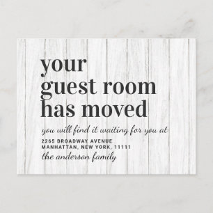 Modern Kraft Paper New Address Moving Announcement Postcard