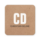 Modern Kraft Paper (printed) White Bold Monogram