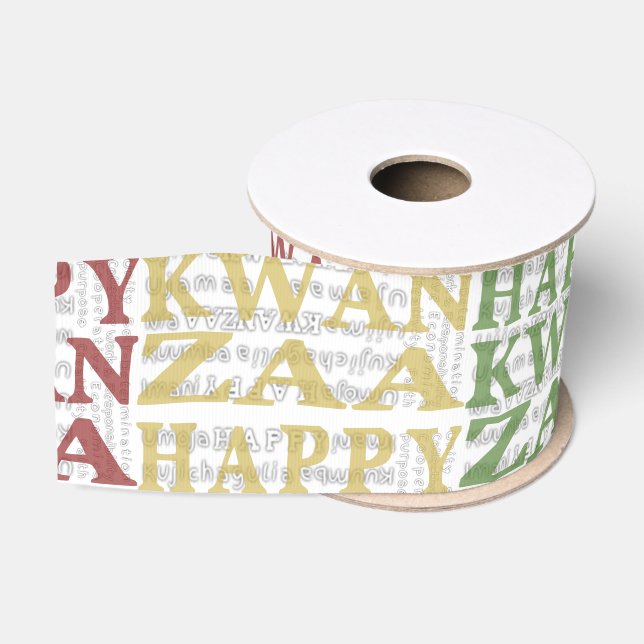 Modern Kwanzaa Grosgrain Ribbon (Spool)