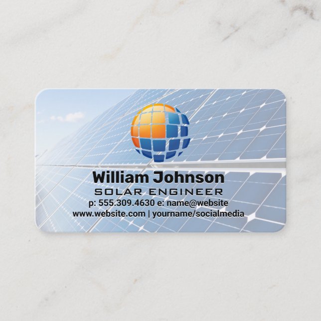 Modern l Tech | Engineer | Energy AI Business Card (Front)