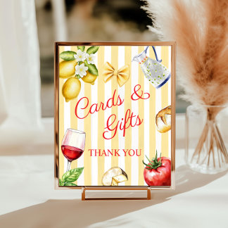 Modern La Dolce Vita Cards & Gifts Sign