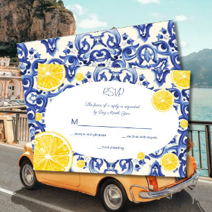 Modern La Dolce vita Lemon RSVP Invitation