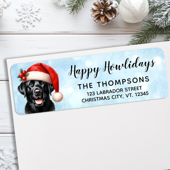 Modern Labrador Retriever Christmas Retours Adress (Créateur téléchargé)