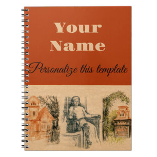 modern ladies and houses notebook