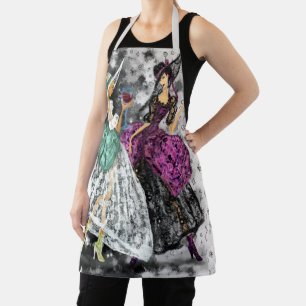 Modern Ladies with Dresses Apron