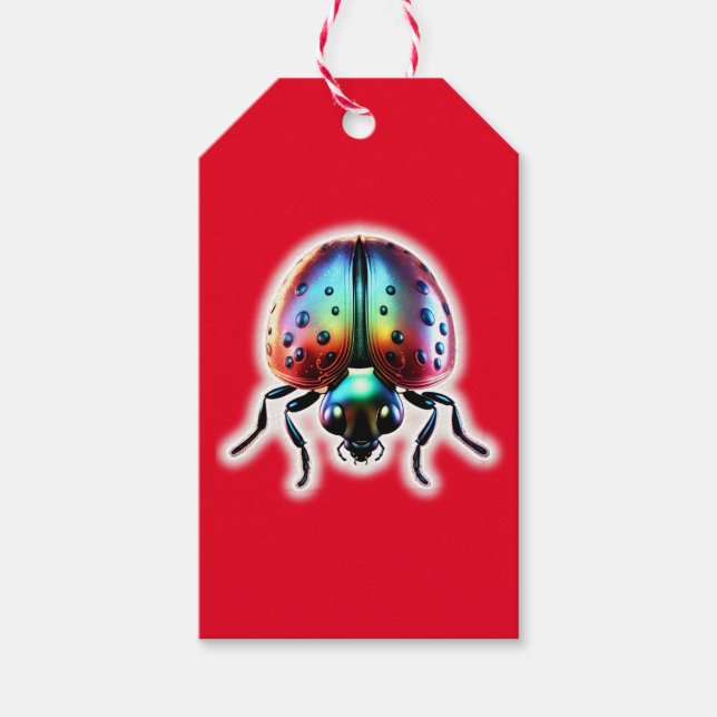 Modern Ladybug  Gift Tags (Front)