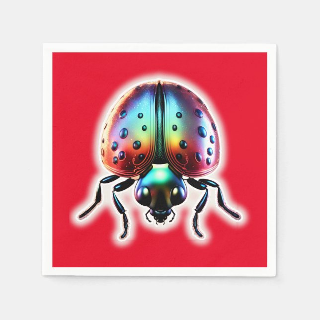 Modern Ladybug  Napkin (Front)