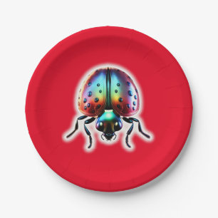Modern Ladybug  Paper Plate