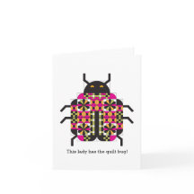 Modern Ladybug Quilt Pattern Note Cards