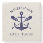 Modern Lake House Family Name Nautical | Navy Blue