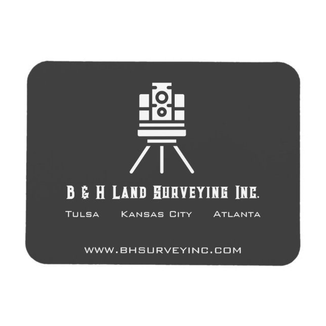 Modern Land Surveyor Business Promotional Magnet (Horizontal)