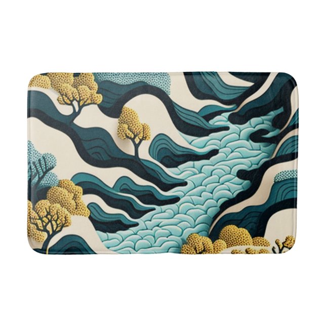 Modern Landscape Bath Mat (Front)