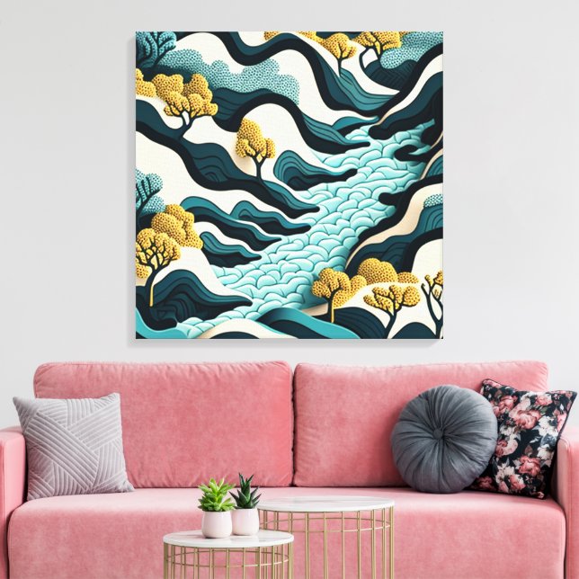 Modern Landscape Canvas Print (Insitu(LivingRoom))