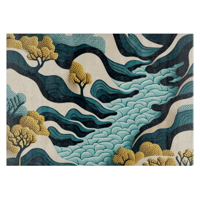 Modern Landscape Cutting Board (Front)