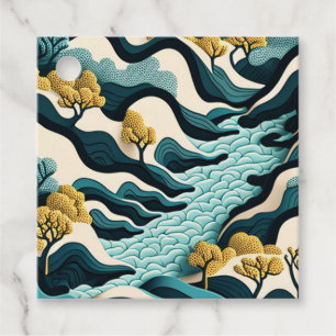 Modern Landscape Favour Tags