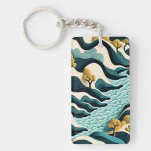 Modern Landscape Keychain