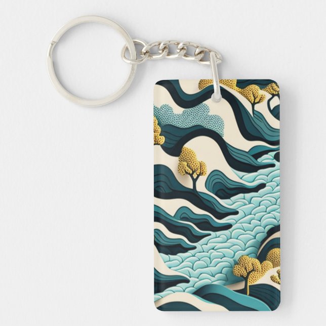 Modern Landscape Keychain (Front)