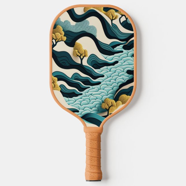 Modern Landscape Pickleball Paddle (Front)