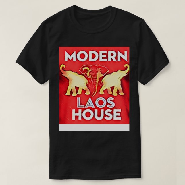 Modern Laos House T-Shirt (Design Front)