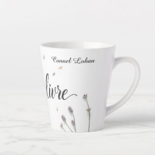 Modern L'Art de Vivre Aesthetic Personalized Latte Mug