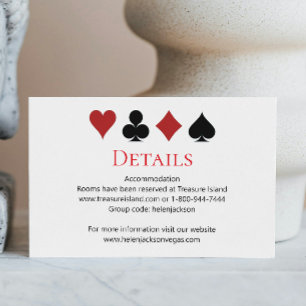 Modern Las Vegas Casino Card Suits Wedding Details