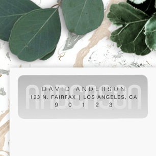 Modern Last Name with Subtle Grey Gradient