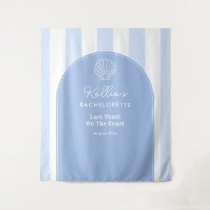 Modern Last Toast Bachelorette Photo Backdrop Tapestry