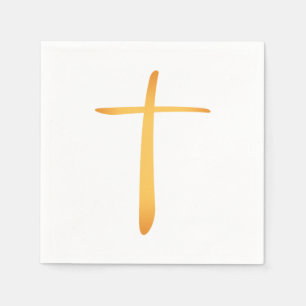 Modern Latin Christian Cross Napkin