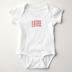 Modern Latvia latvian Flag Country Souvenir Baby Bodysuit